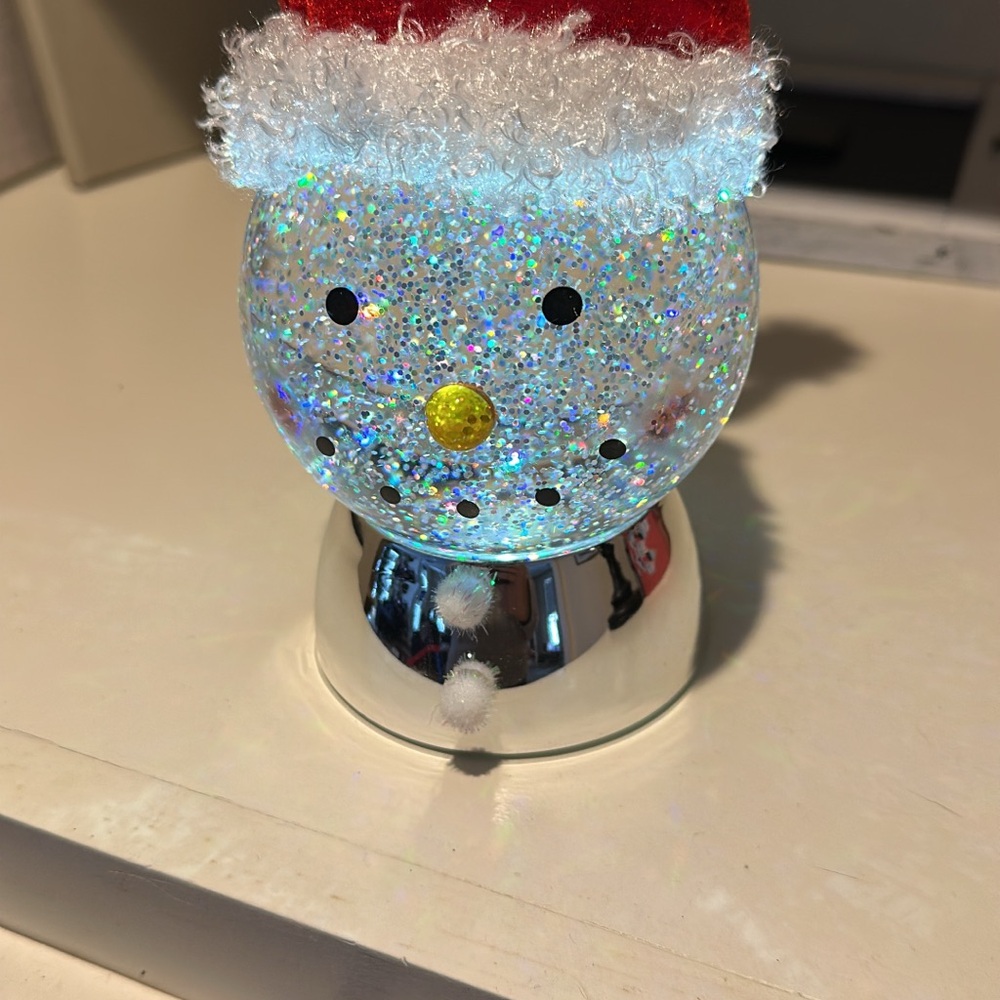 Festive Snowman Glitter Globe